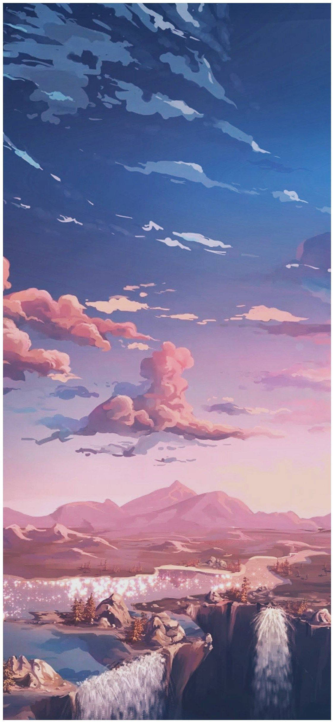 Vista Estética de Cascada para iPhone Fondos de pantalla