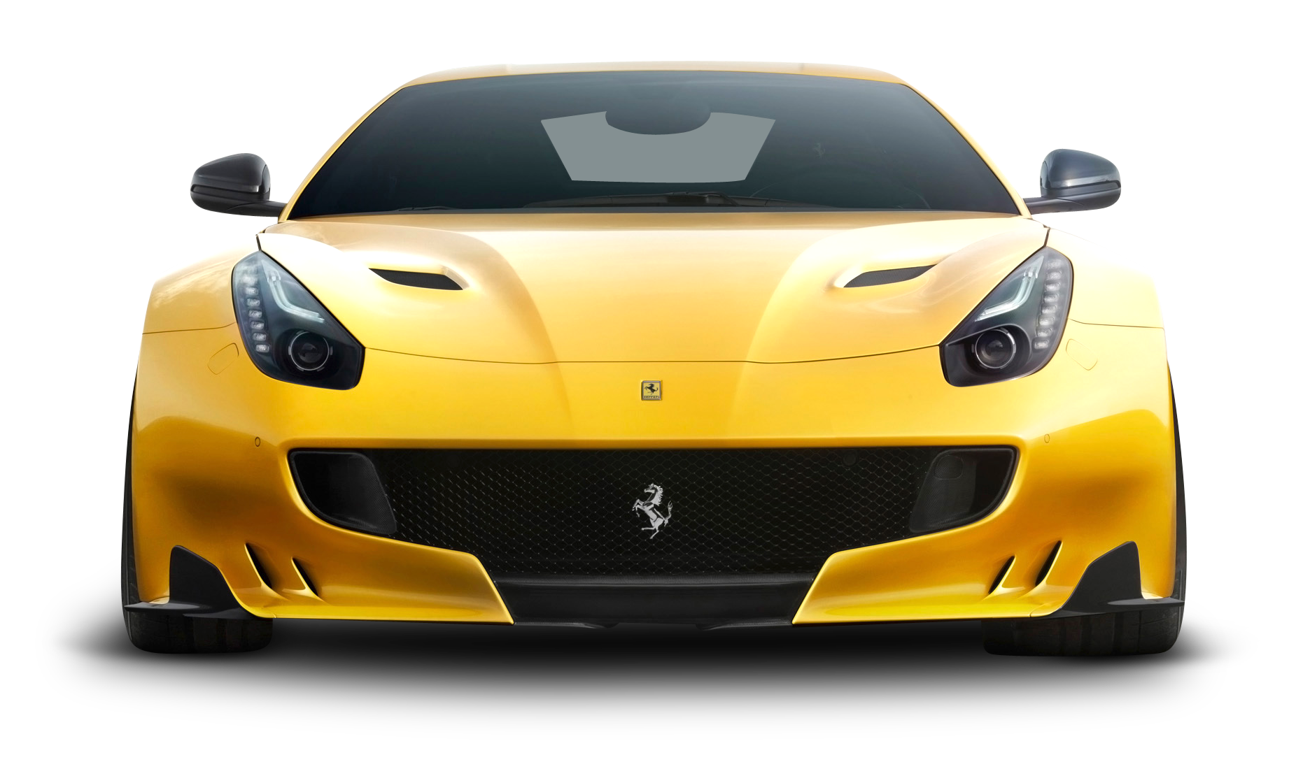 Vista frontal de un auto deportivo amarillo Fondos de pantalla