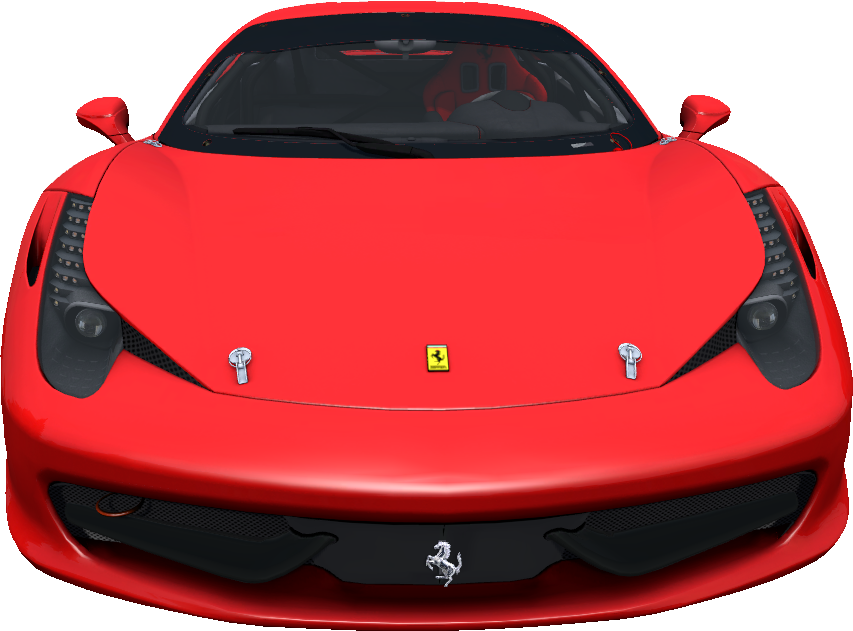 Vista frontal de un Ferrari rojo Fondos de pantalla