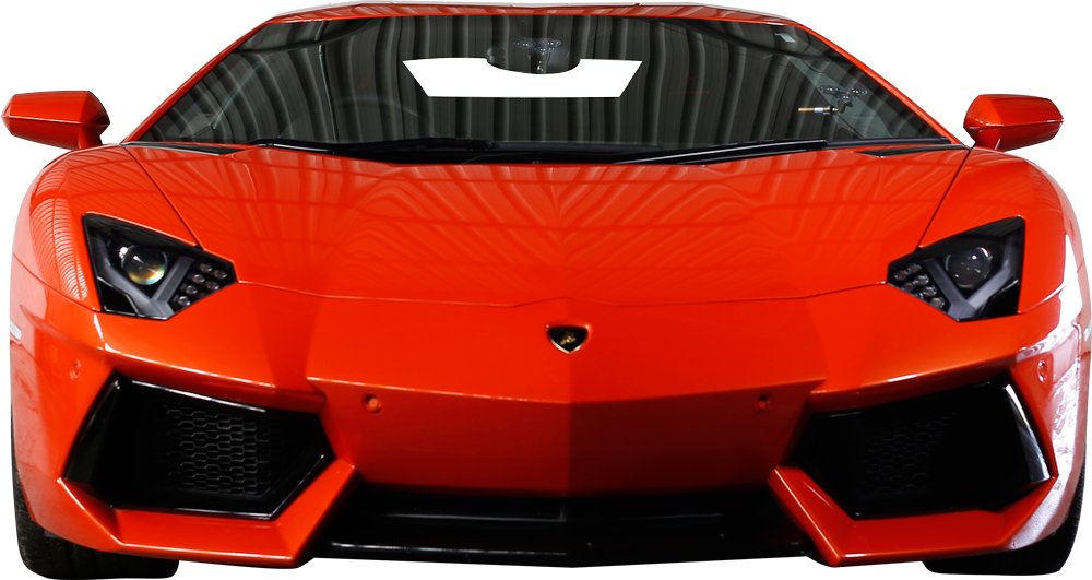 Vista frontal de un Lamborghini Aventador rojo Fondos de pantalla