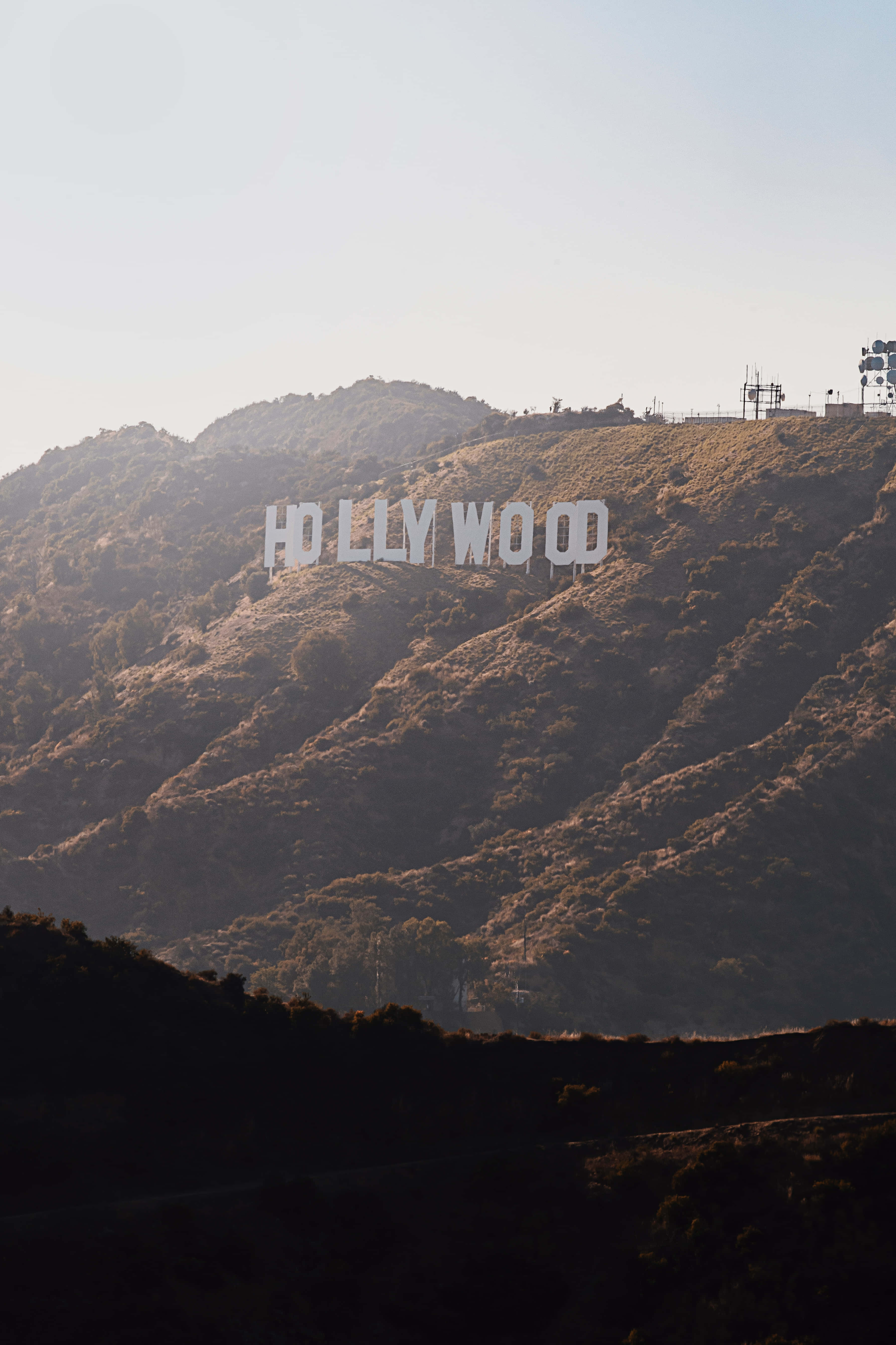 Vista Frontal del Cartel de Hollywood Fondo Fondos de pantalla