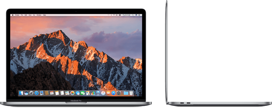 Vista frontal y lateral de MacBook Pro Fondos de pantalla