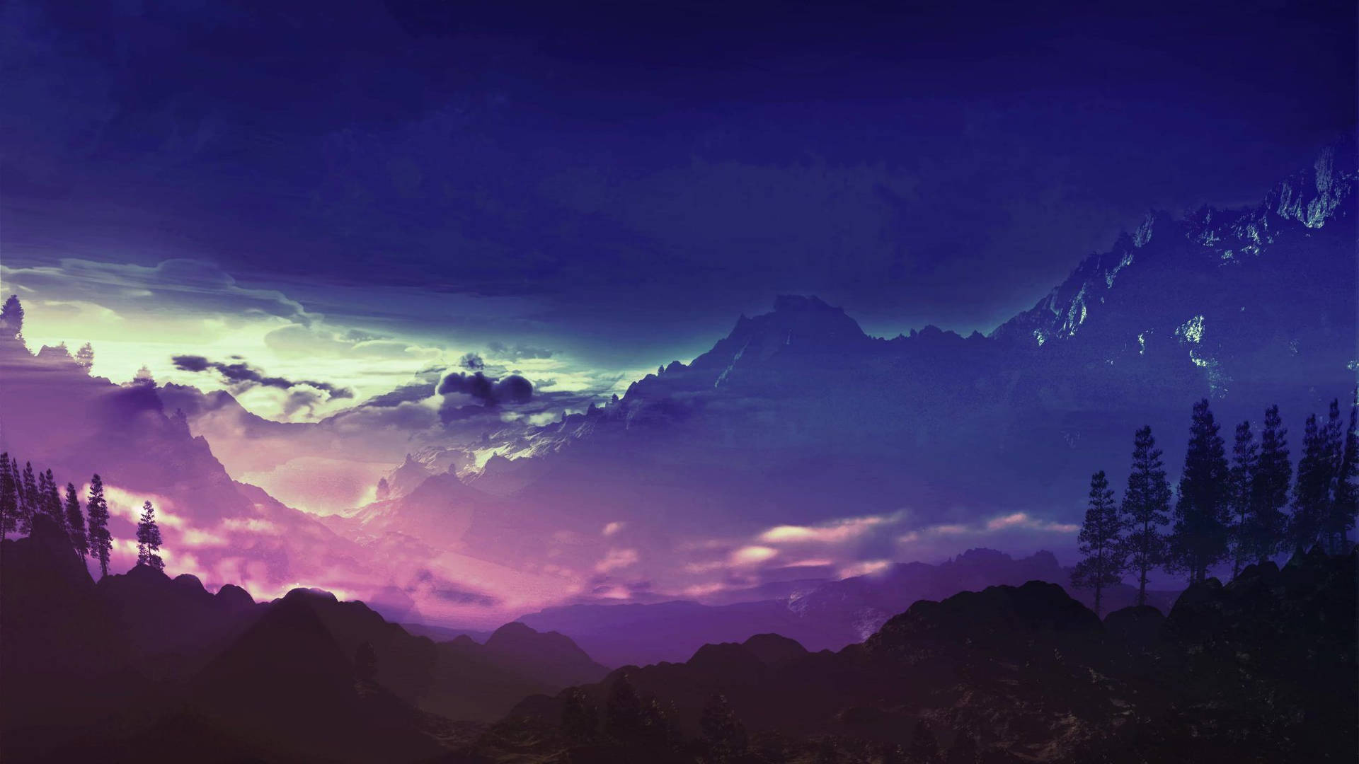 Vista impresionante de majestuosas montañas nevadas bajo un cielo azul imponente Fondos de pantalla