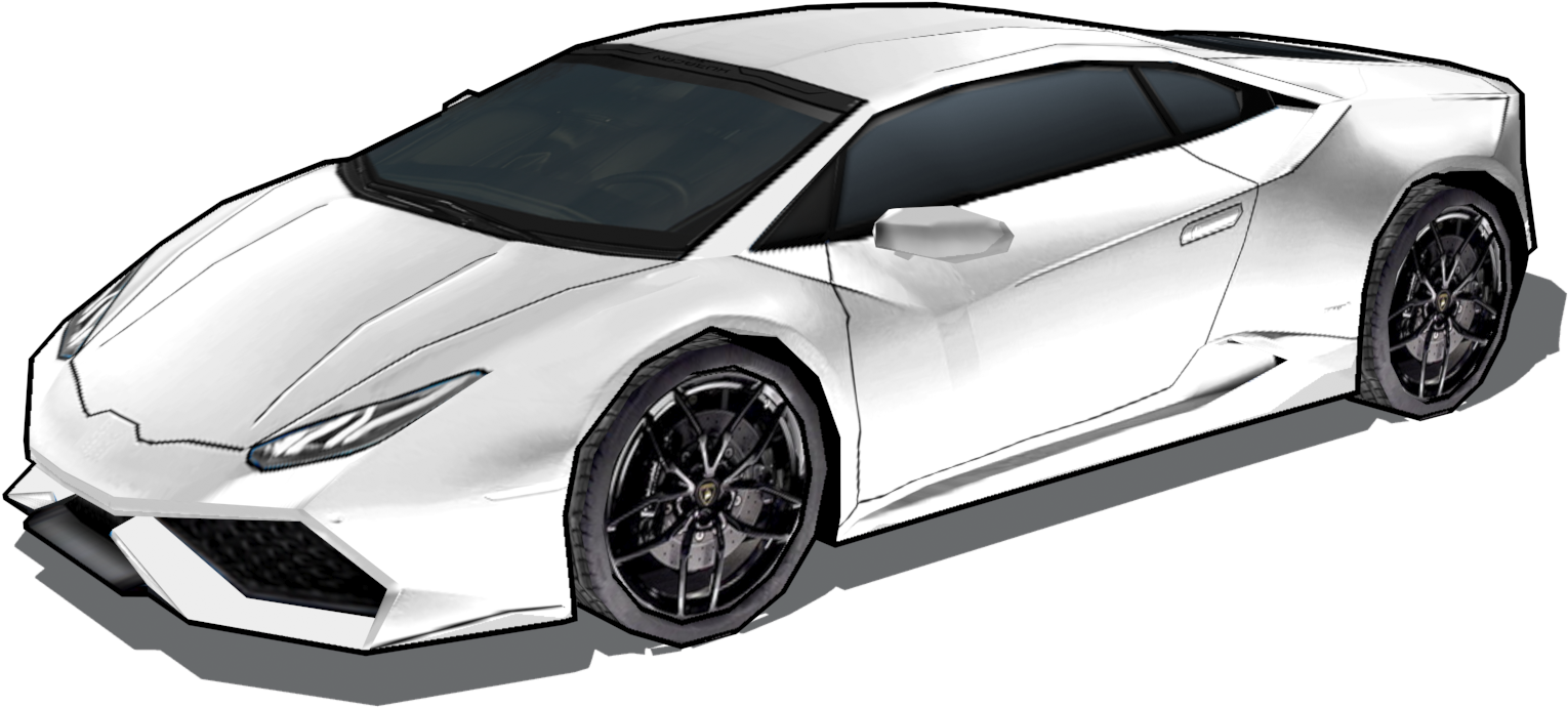 Vista lateral de un Lamborghini Huracán blanco Fondos de pantalla