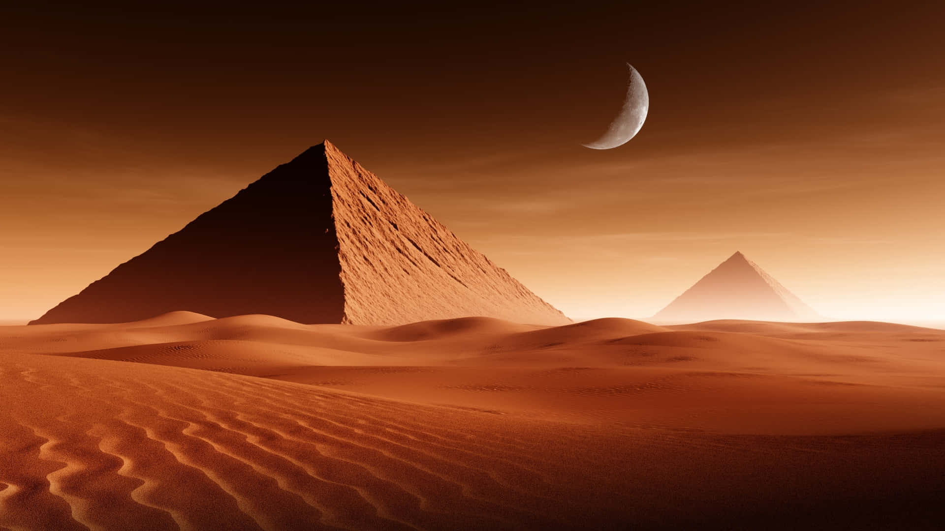 Vista Majestuosa de las Grandes Pirámides de Guiza en Egipto Fondos de pantalla