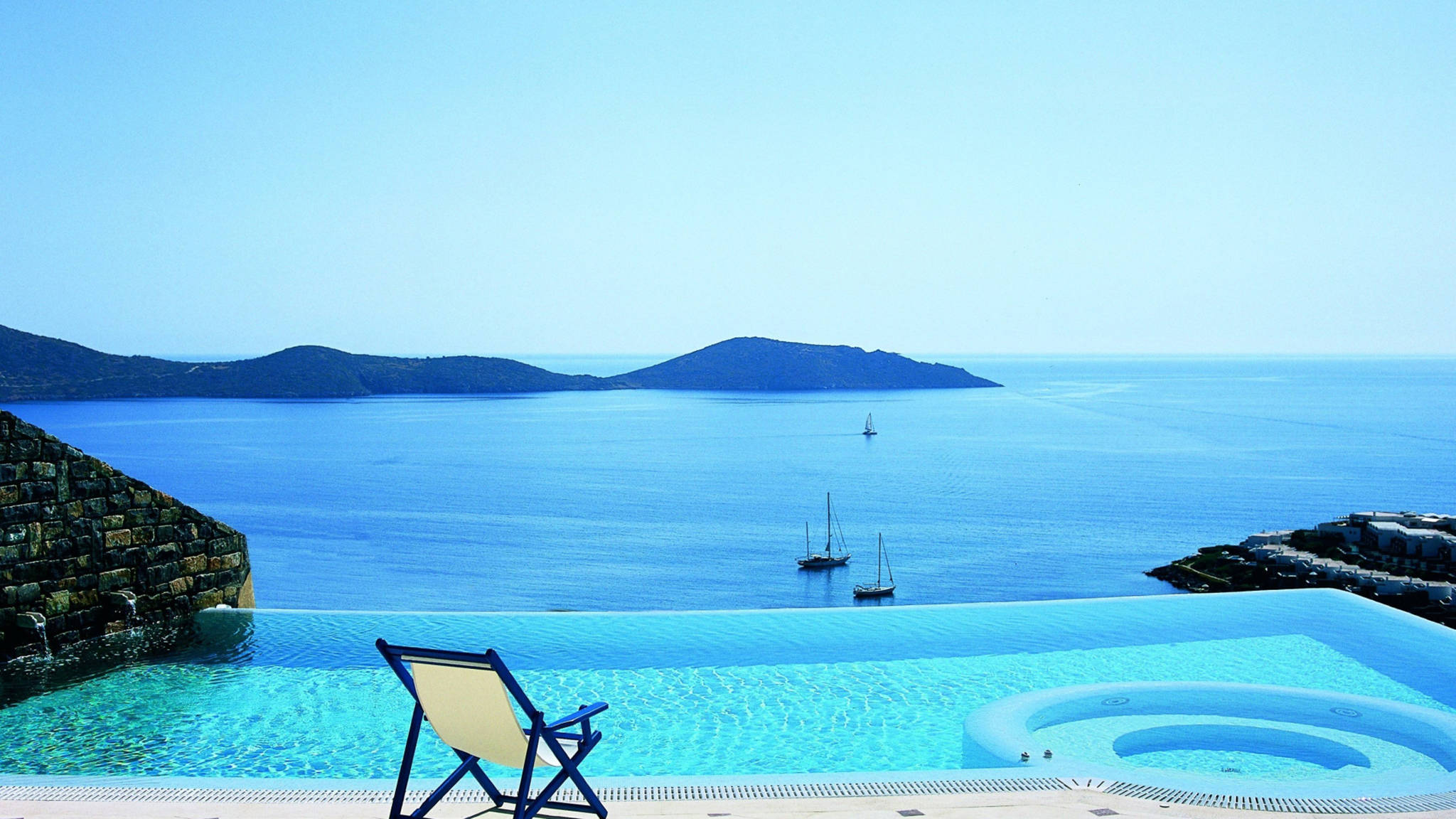 Vista Majestuosa del Océano desde Creta, Grecia Fondos de pantalla