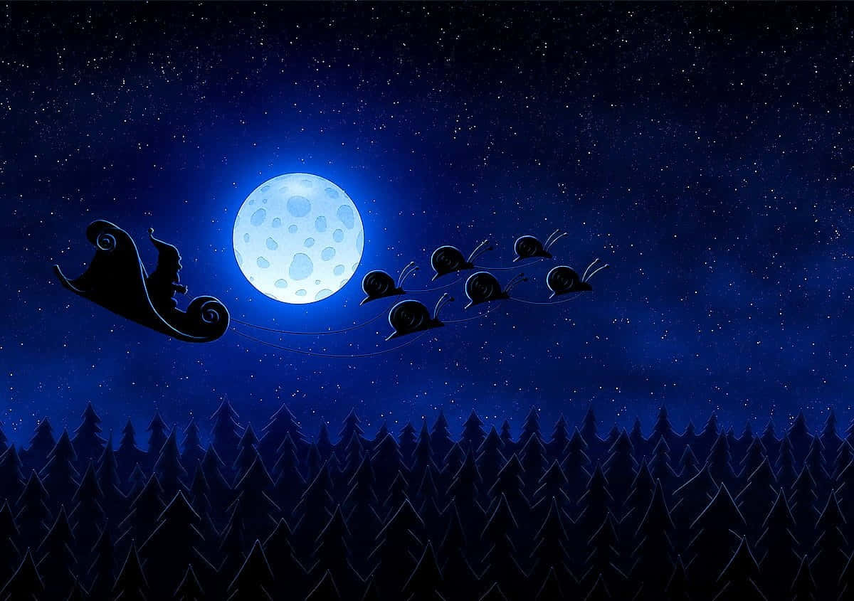 Vista nocturna cautivadora con un árbol imponente Fondos de pantalla