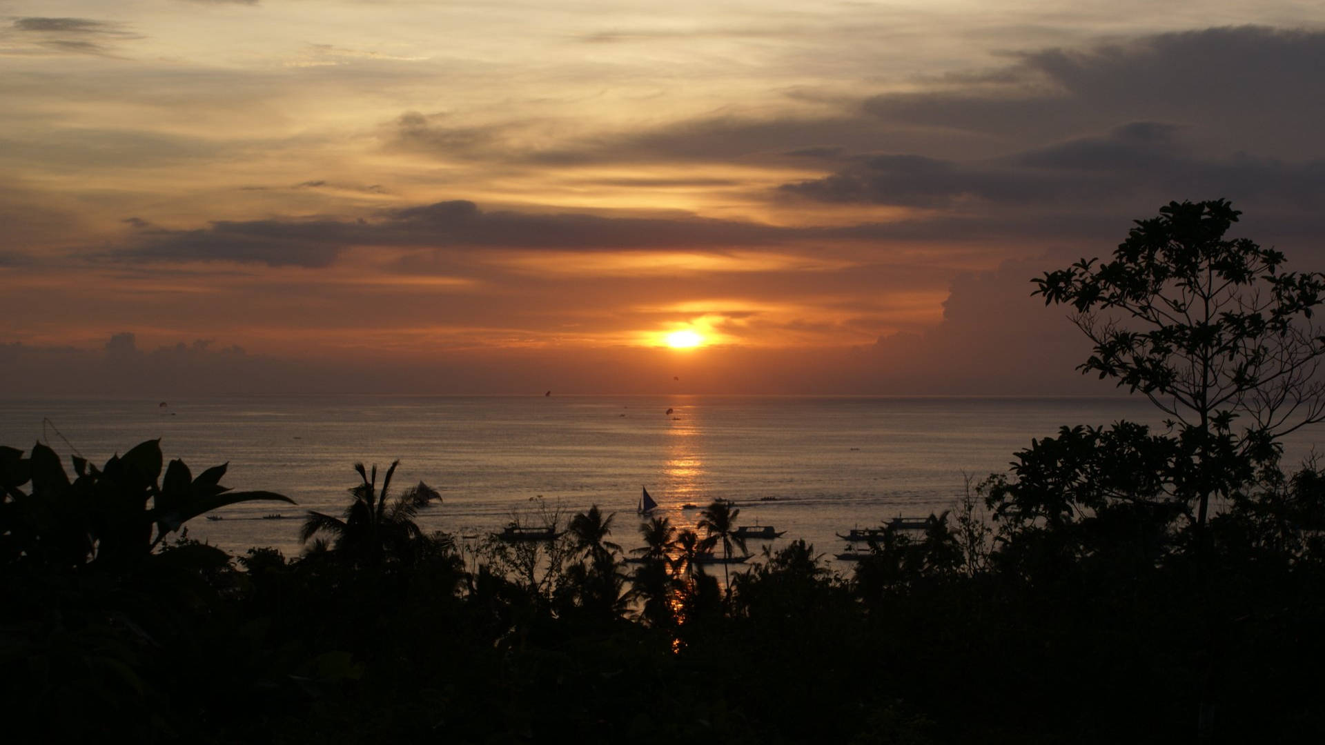 Vista oceánica al atardecer Fondos de pantalla