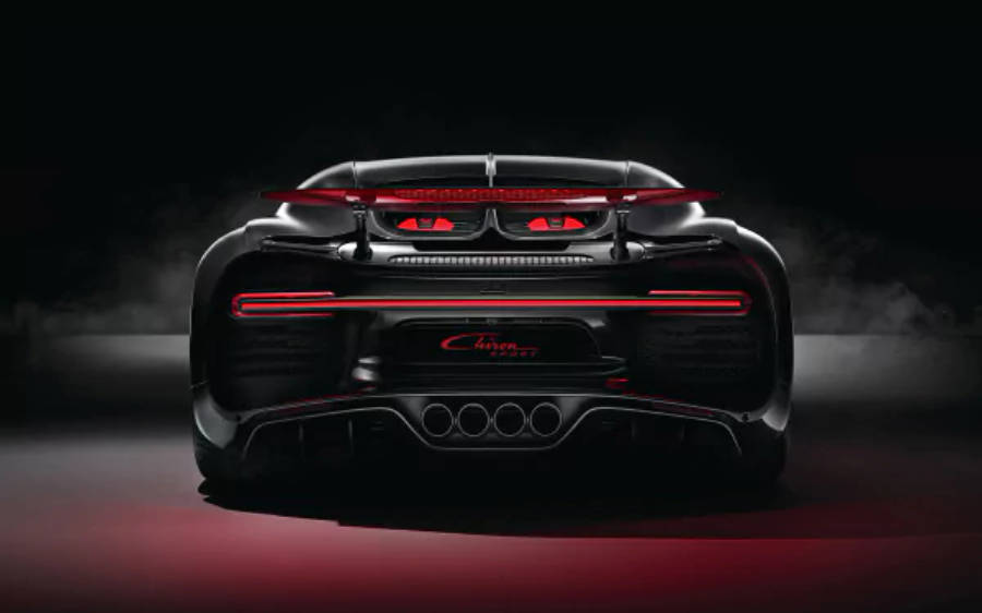 Vista Trasera del Bugatti Chiron 4K Fondos de pantalla
