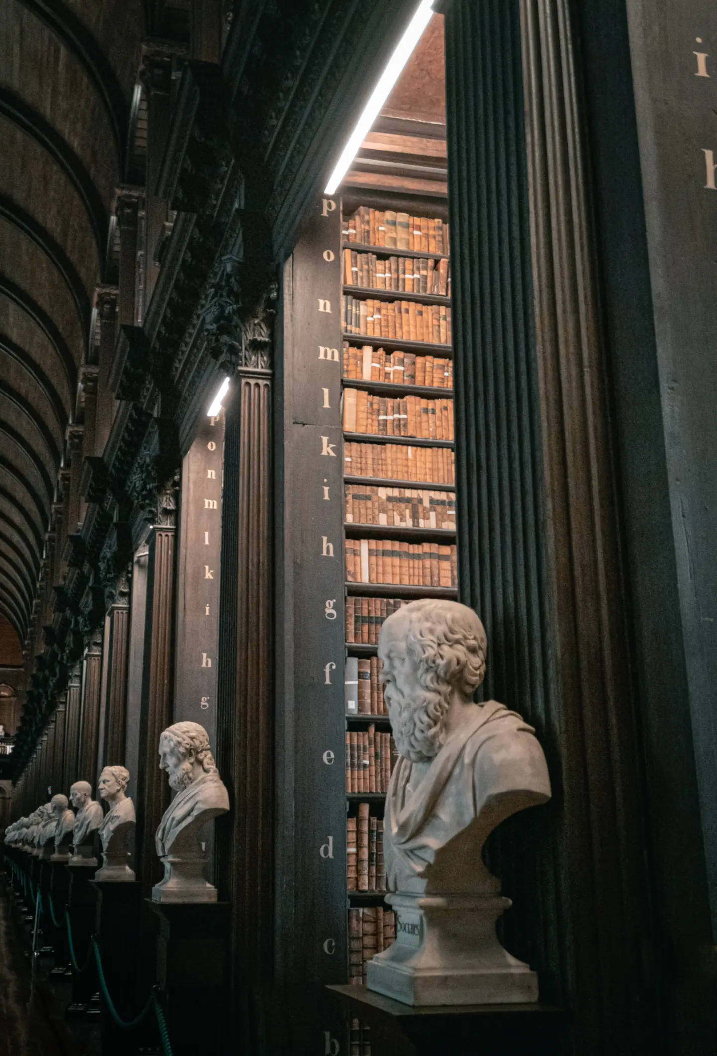 Vistazo cautivador de la biblioteca estética Dark Academia Fondos de pantalla