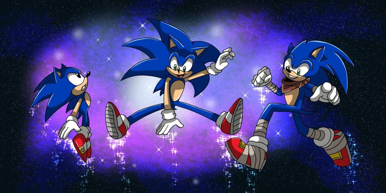Fondo de pantalla de Sonic en tres actos dinámicos.