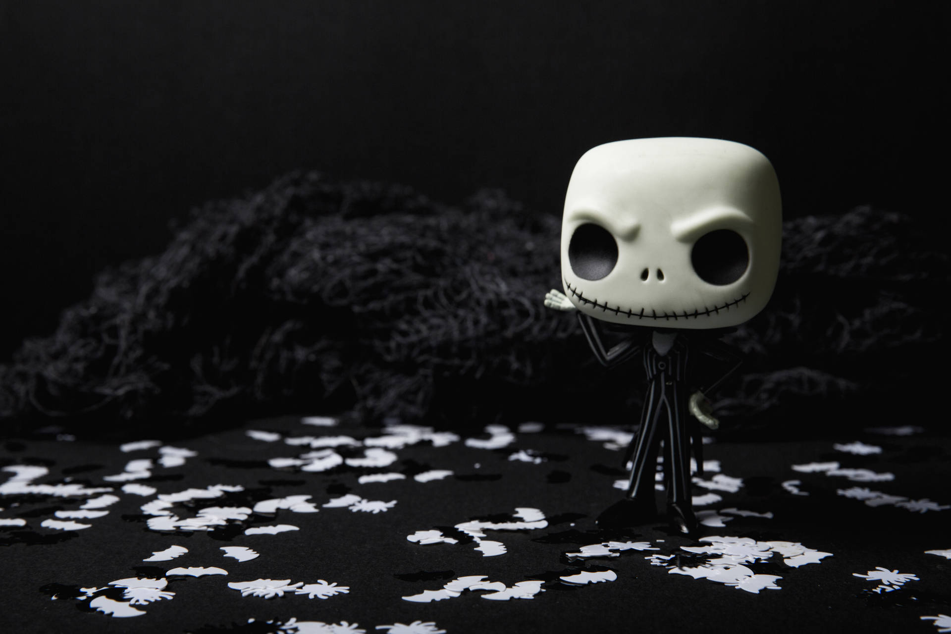 Fondo de pantalla de El Extraño Mundo de Jack con el muñeco Funko Pop de Jack.