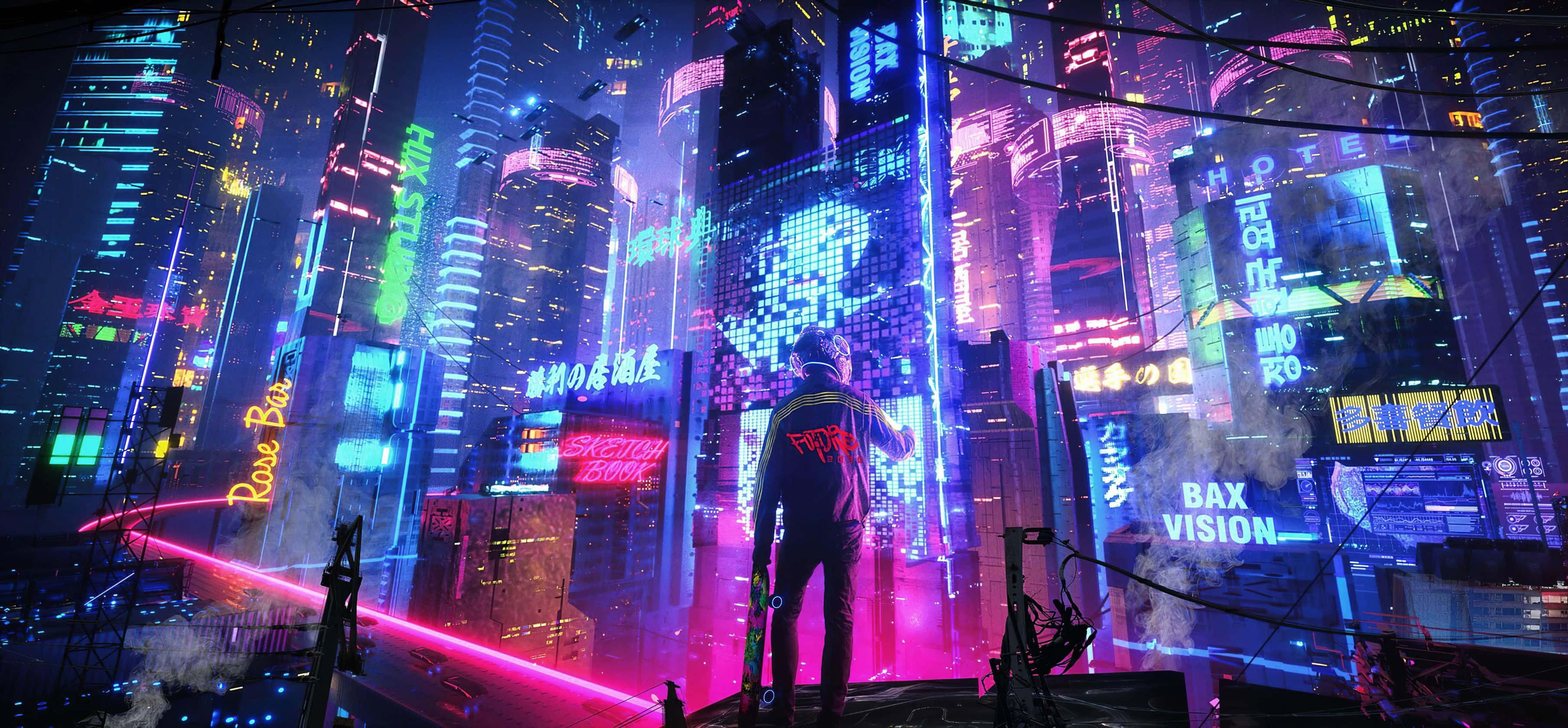 Vive las vibrantes luces de Neon City Fondos de pantalla