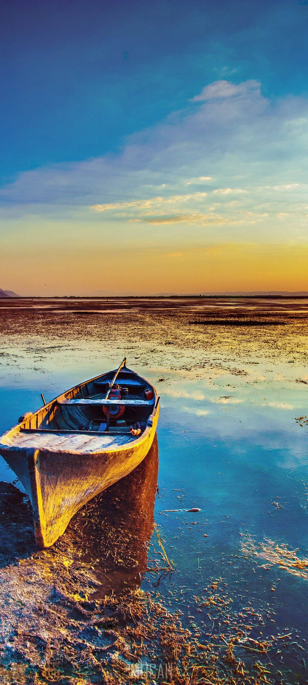 Vivo Y11 Barco y Atardecer Fondos de pantalla