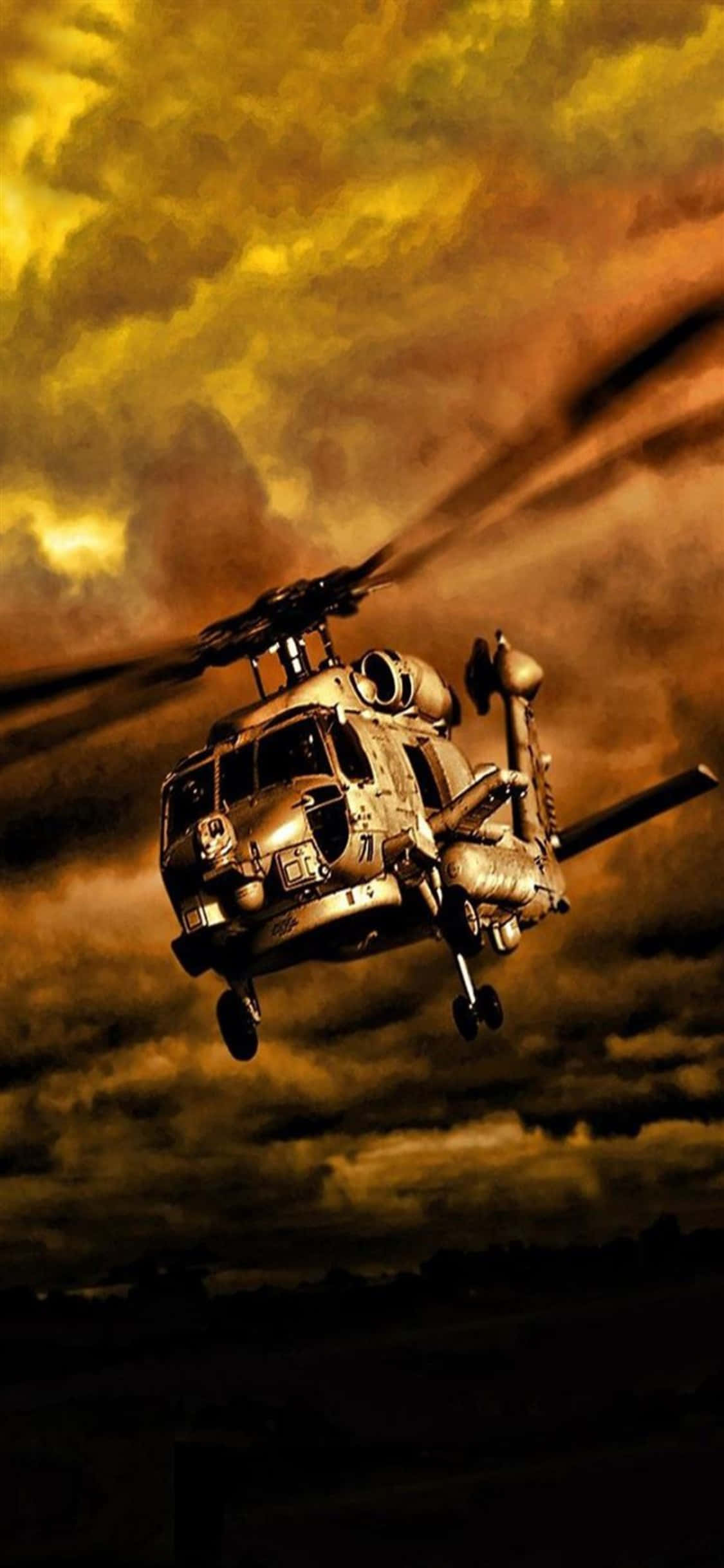 Vuela con iPhone Xs y Helicópteros. Fondos de pantalla