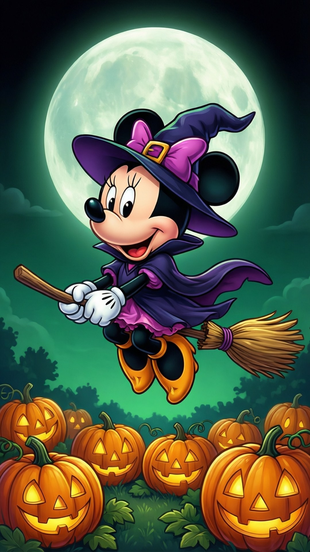 Vuelo de Bruja Minnie Fondos de pantalla