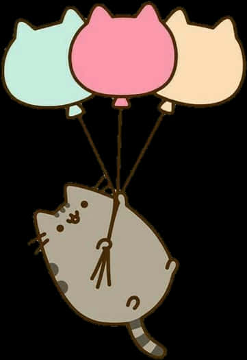Vuelo en Globo de Pusheen Fondos de pantalla