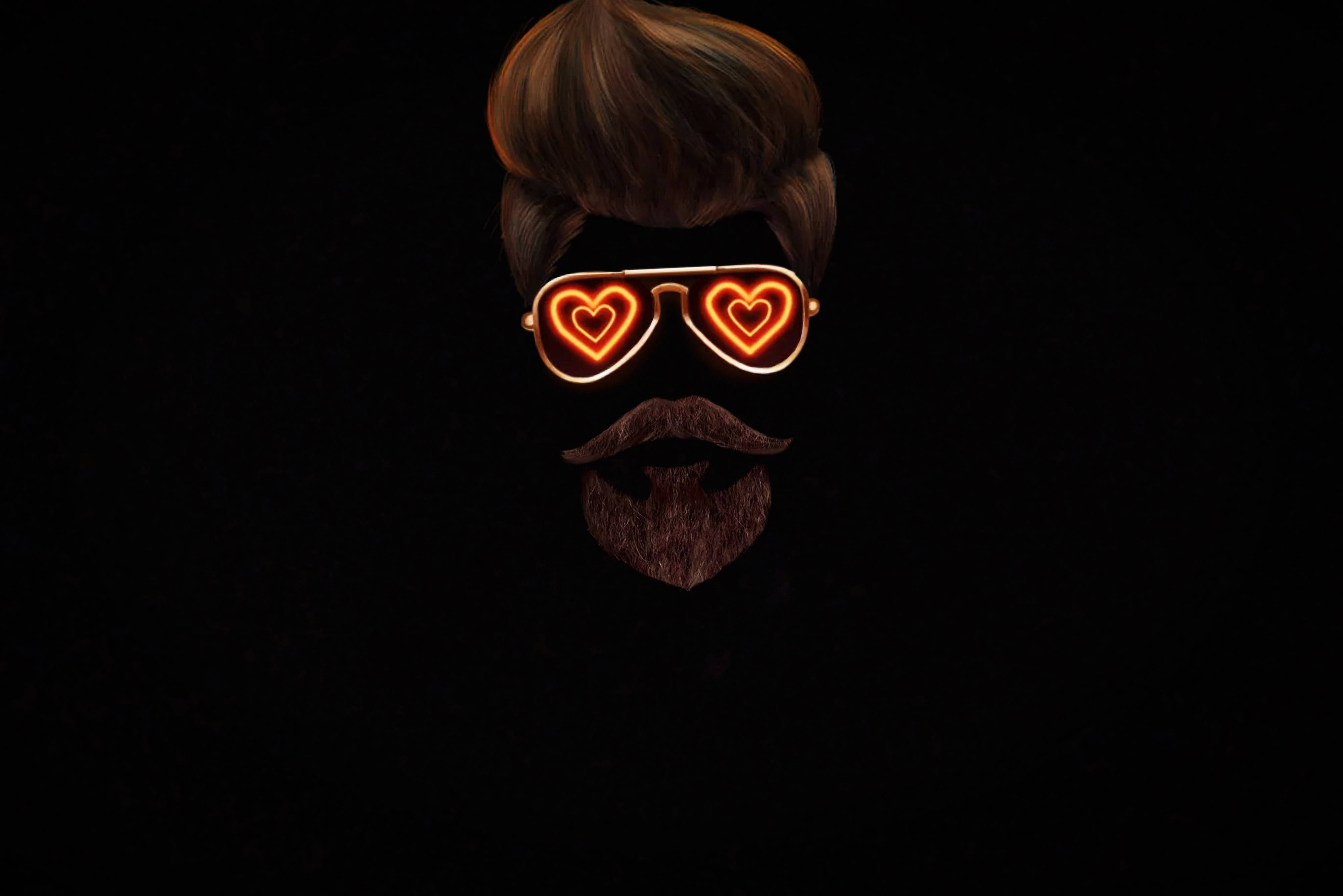 WhatsApp DP Corazón Neón Brillante Fondos de pantalla