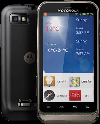 Widgets del clima en smartphone Motorola Android Fondos de pantalla
