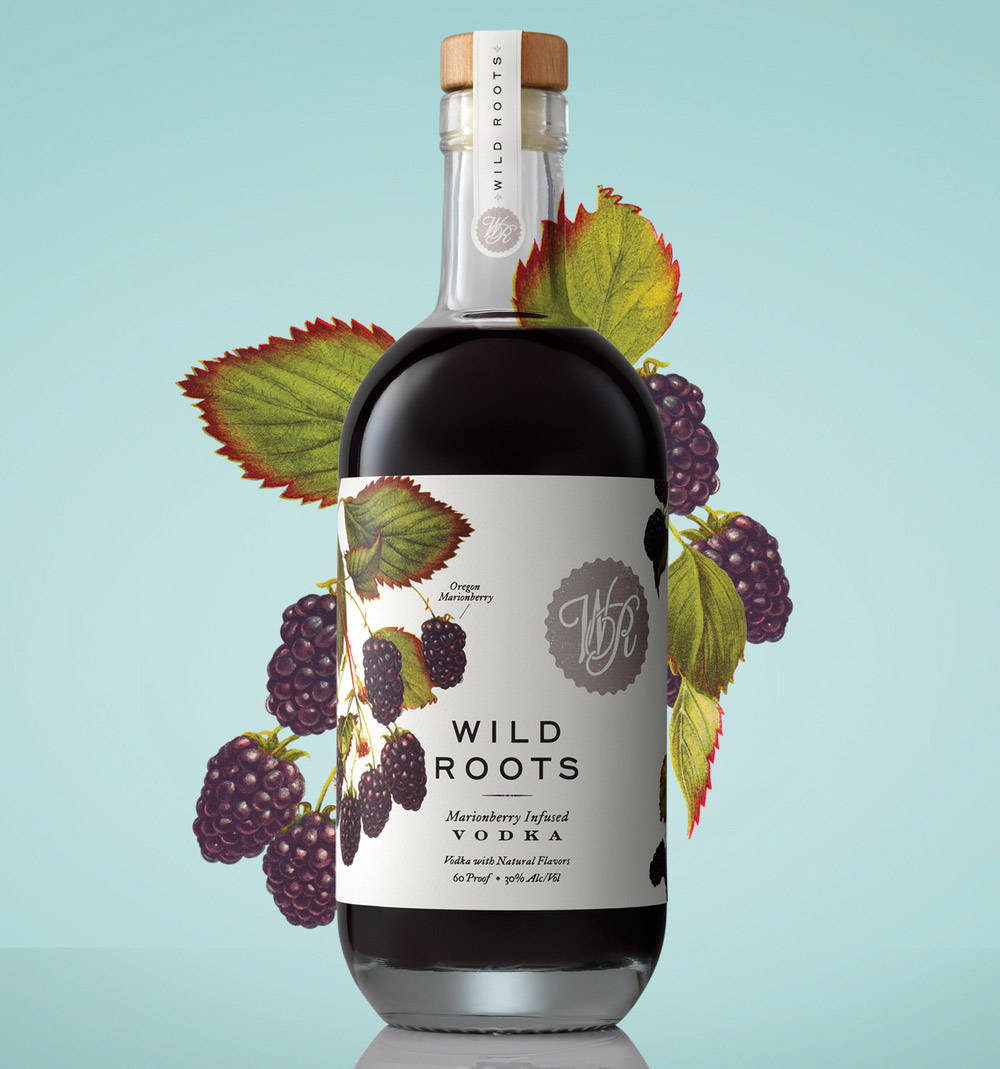Wild Roots Vodka infusionado con marionberry y bayas frescas Fondos de pantalla