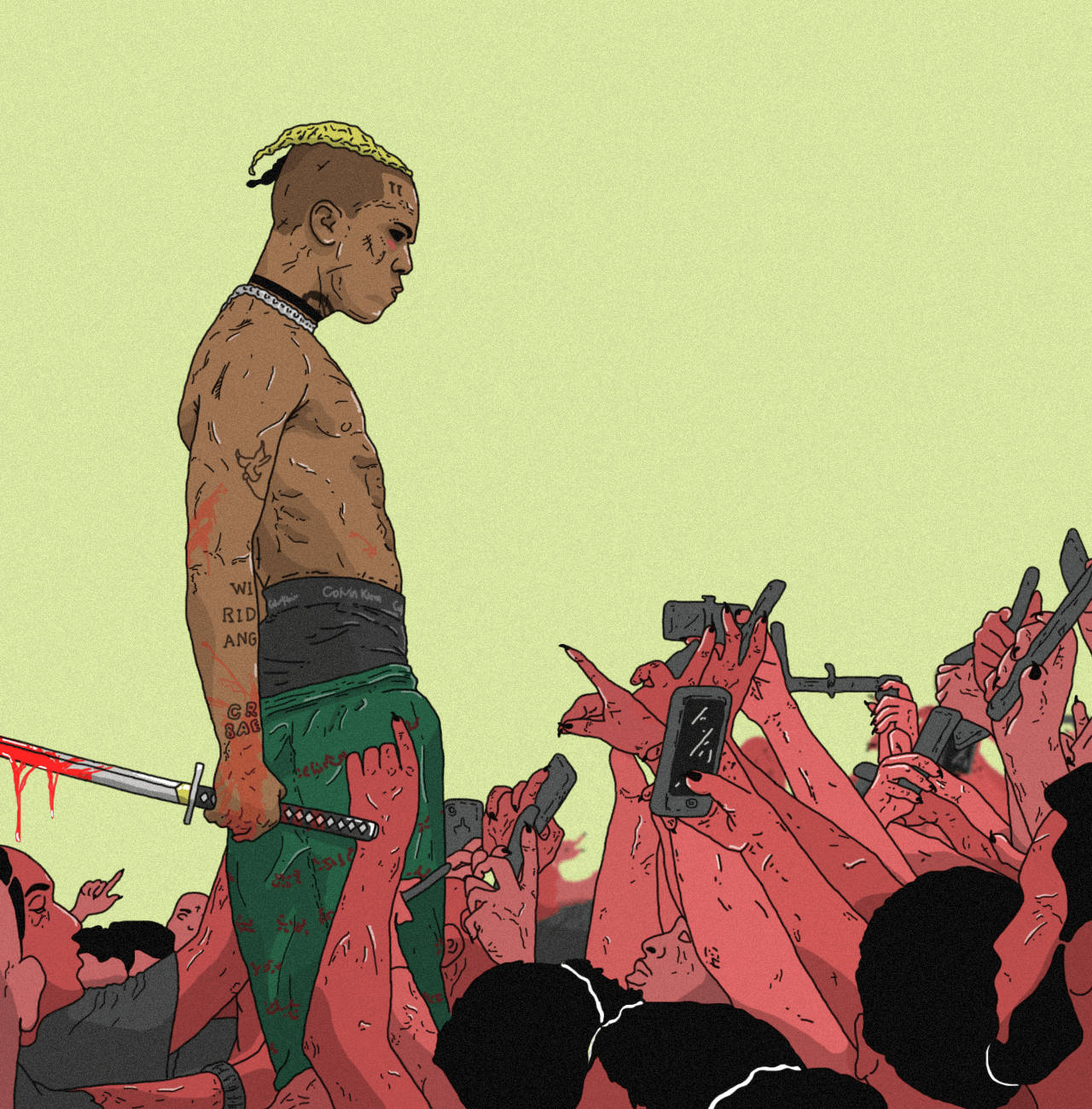Xxxtentacion Anime Entre La Multitud Fondos de pantalla