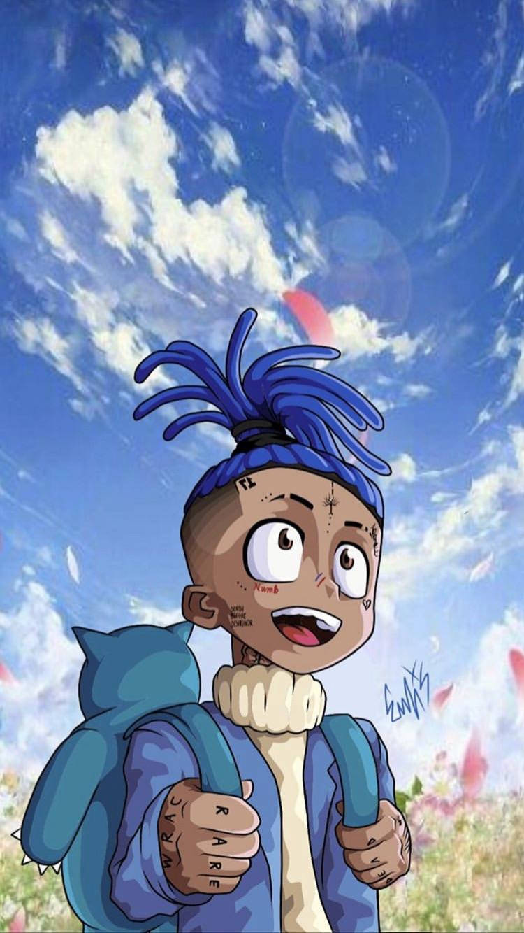 Xxxtentacion Anime En Abrigo Azul Fondos de pantalla