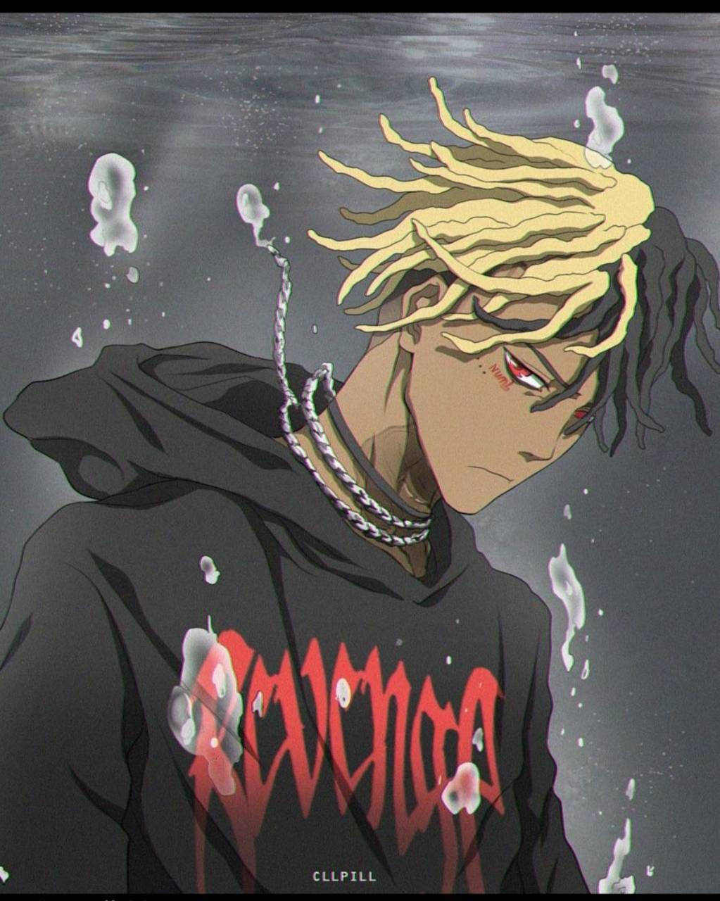 Xxxtentacion Anime en Chaqueta Negra Fondos de pantalla