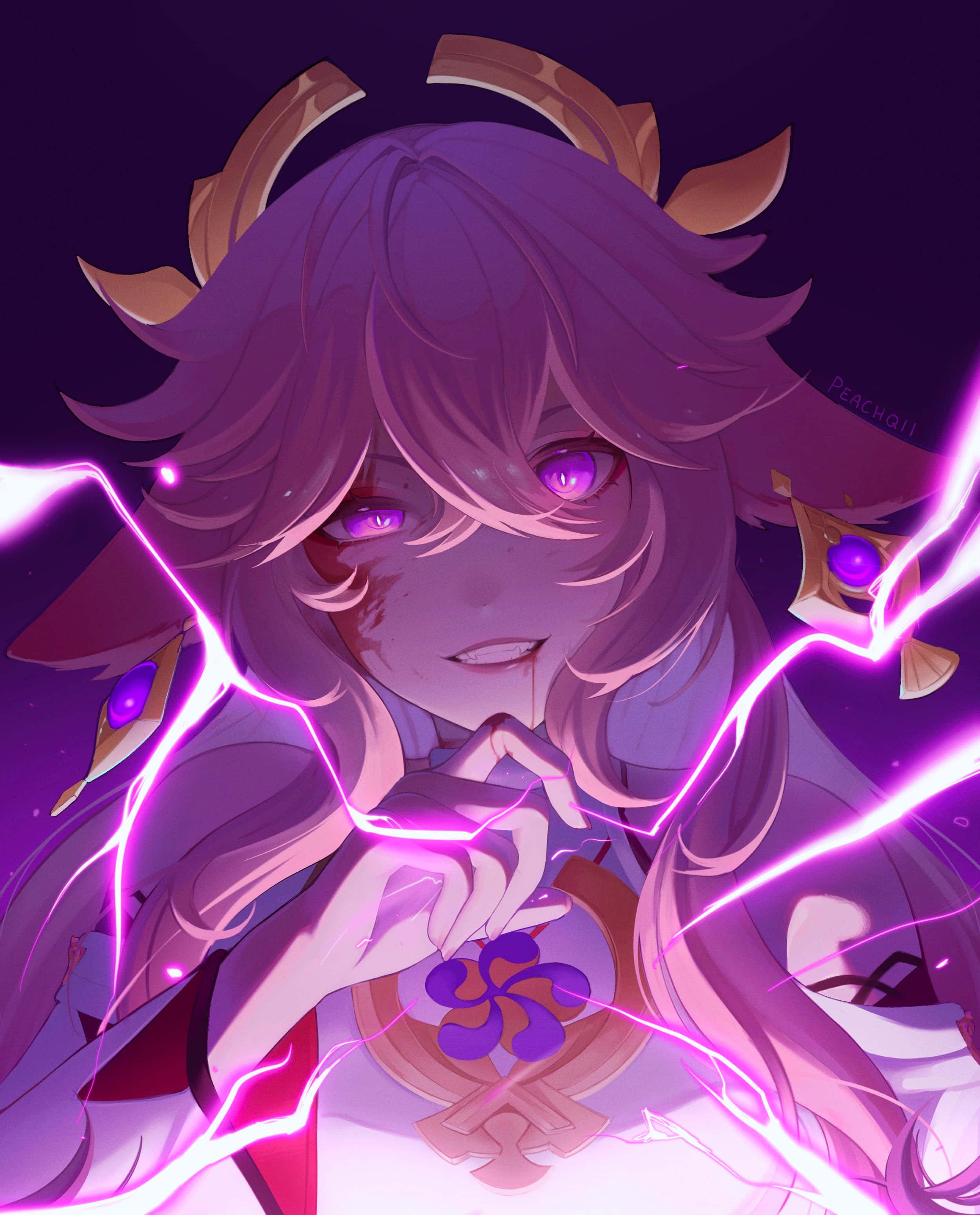 Yae Miko con Chispas Brillantes Fondos de pantalla
