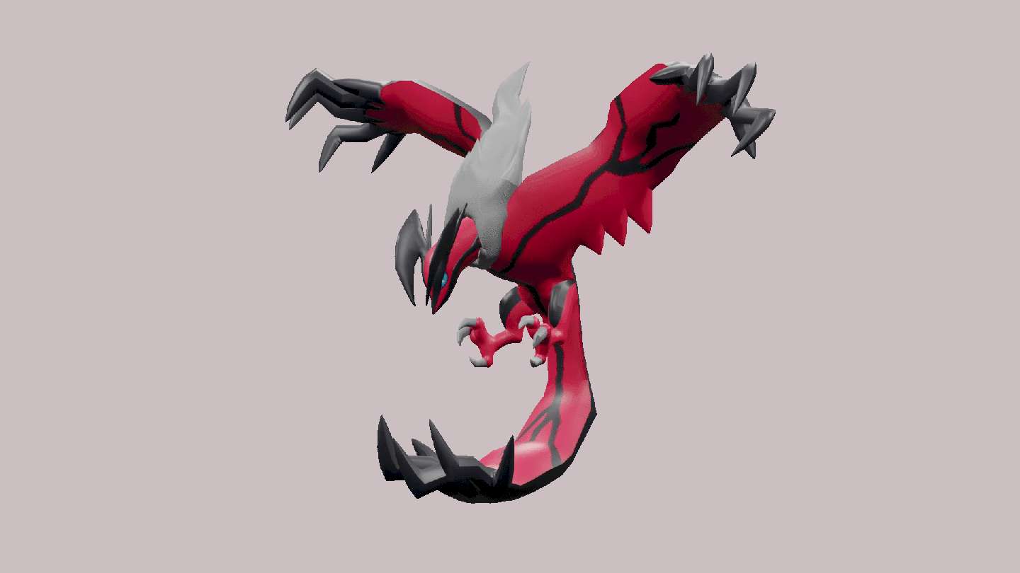 Yveltal Pokémon legendario sobre fondo blanco Fondos de pantalla