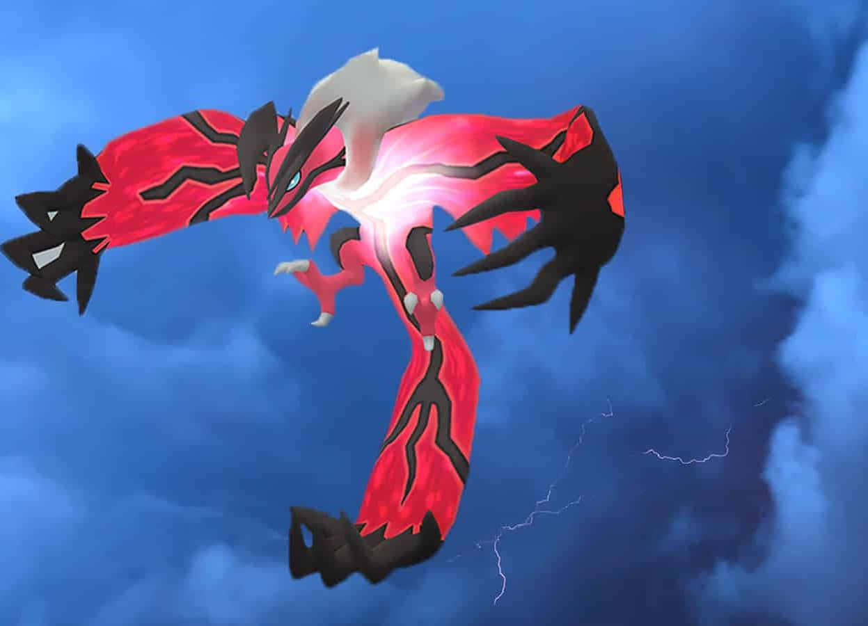 Yveltal Pokémon brillando en el cielo Fondos de pantalla