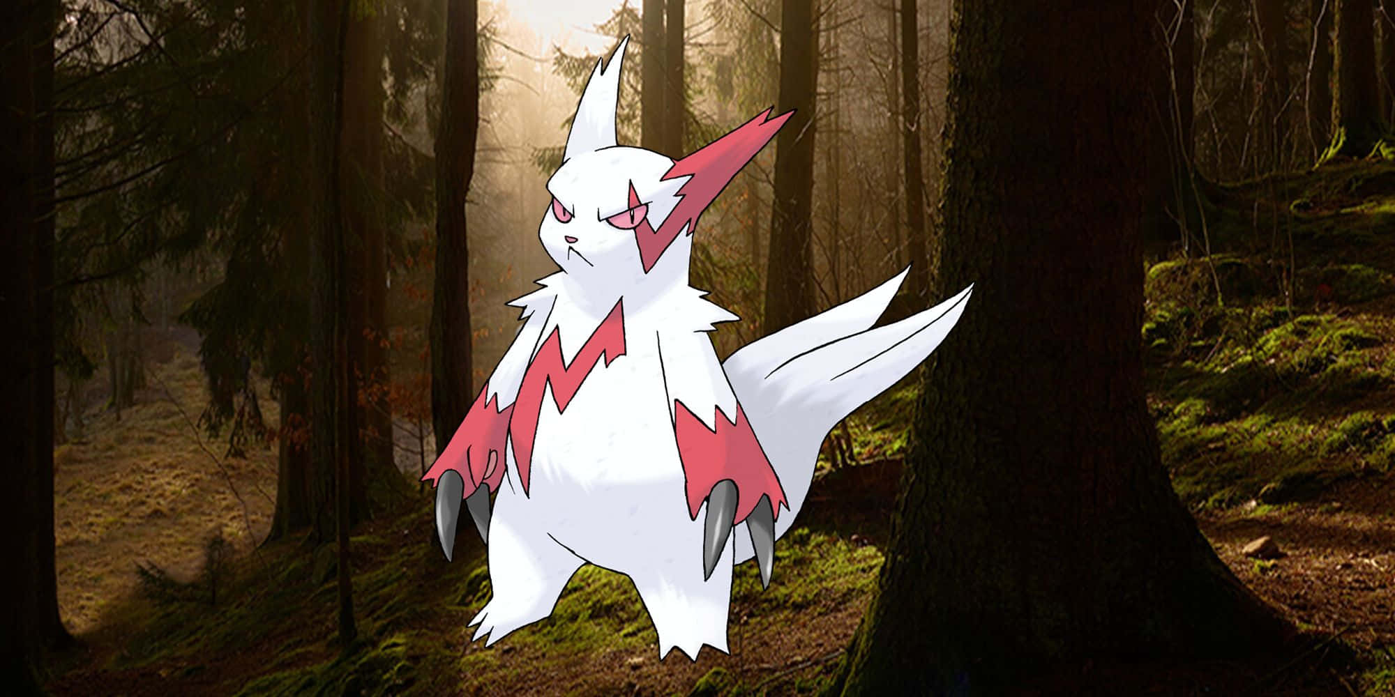 Zangoose en el Bosque Oscuro Fondos de pantalla