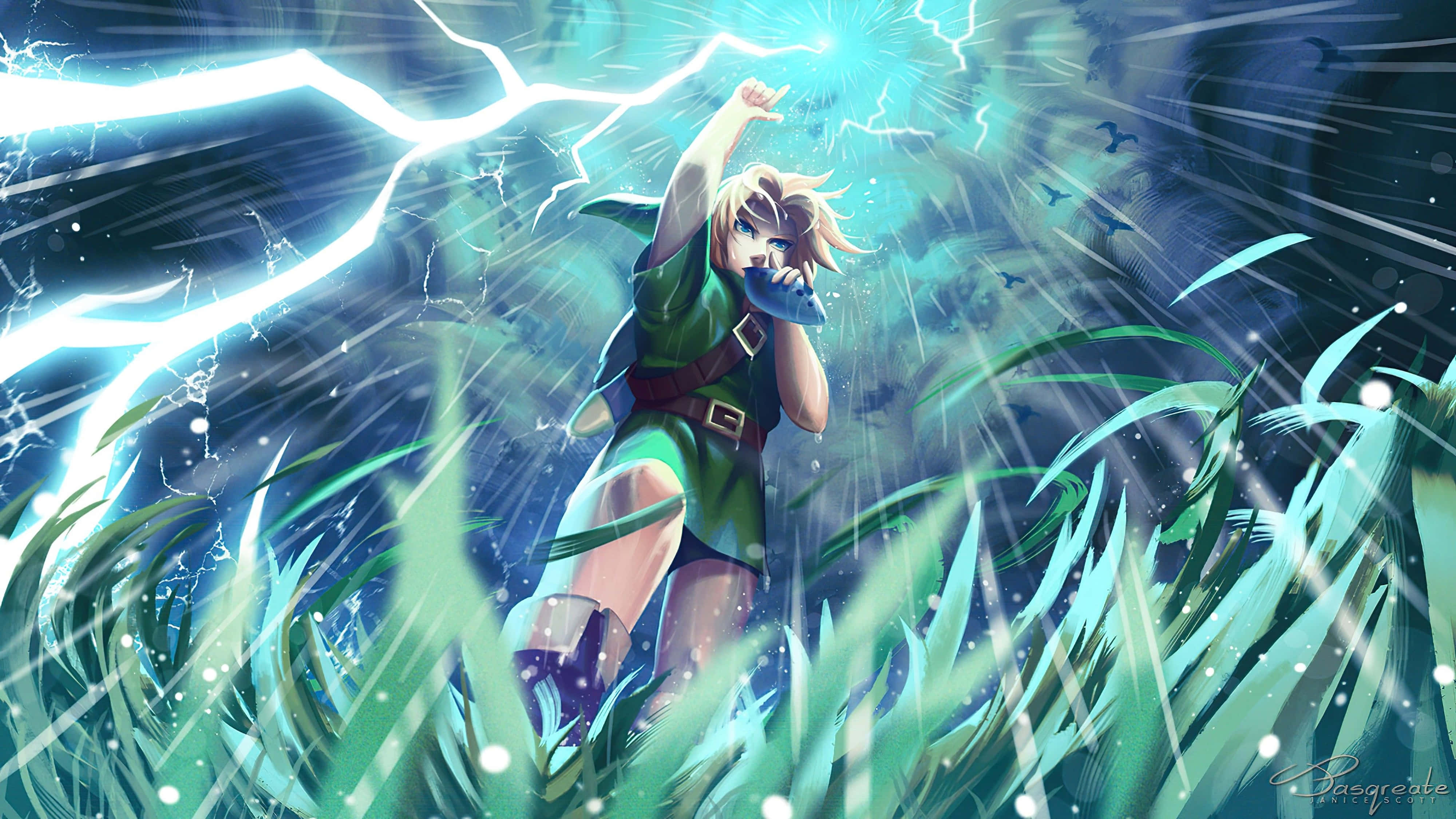 Zelda Breath of the Wild 4K Relámpago Fondos de pantalla