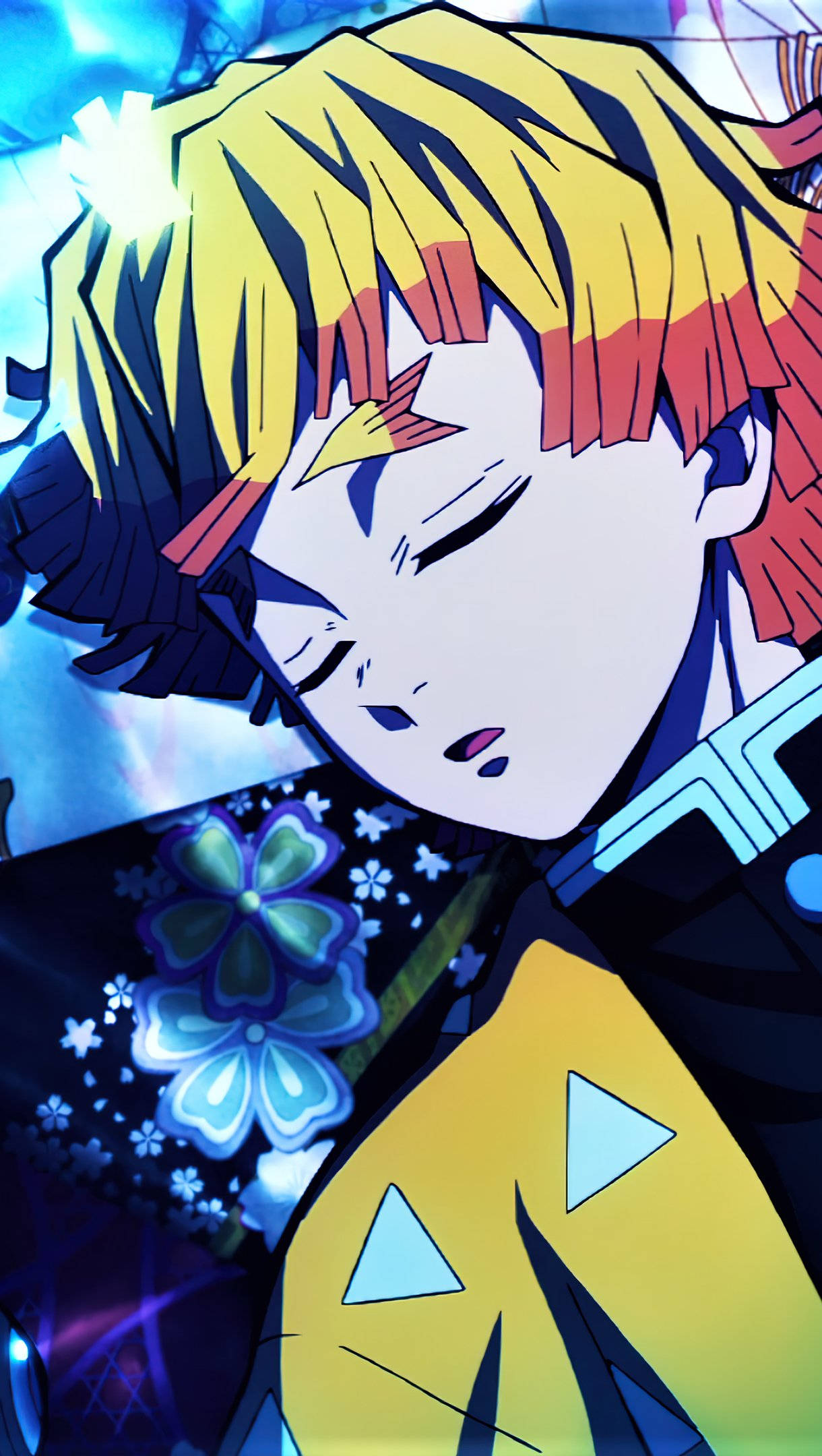 Zenitsu durmiendo de Demon Slayer para iPhone Fondos de pantalla