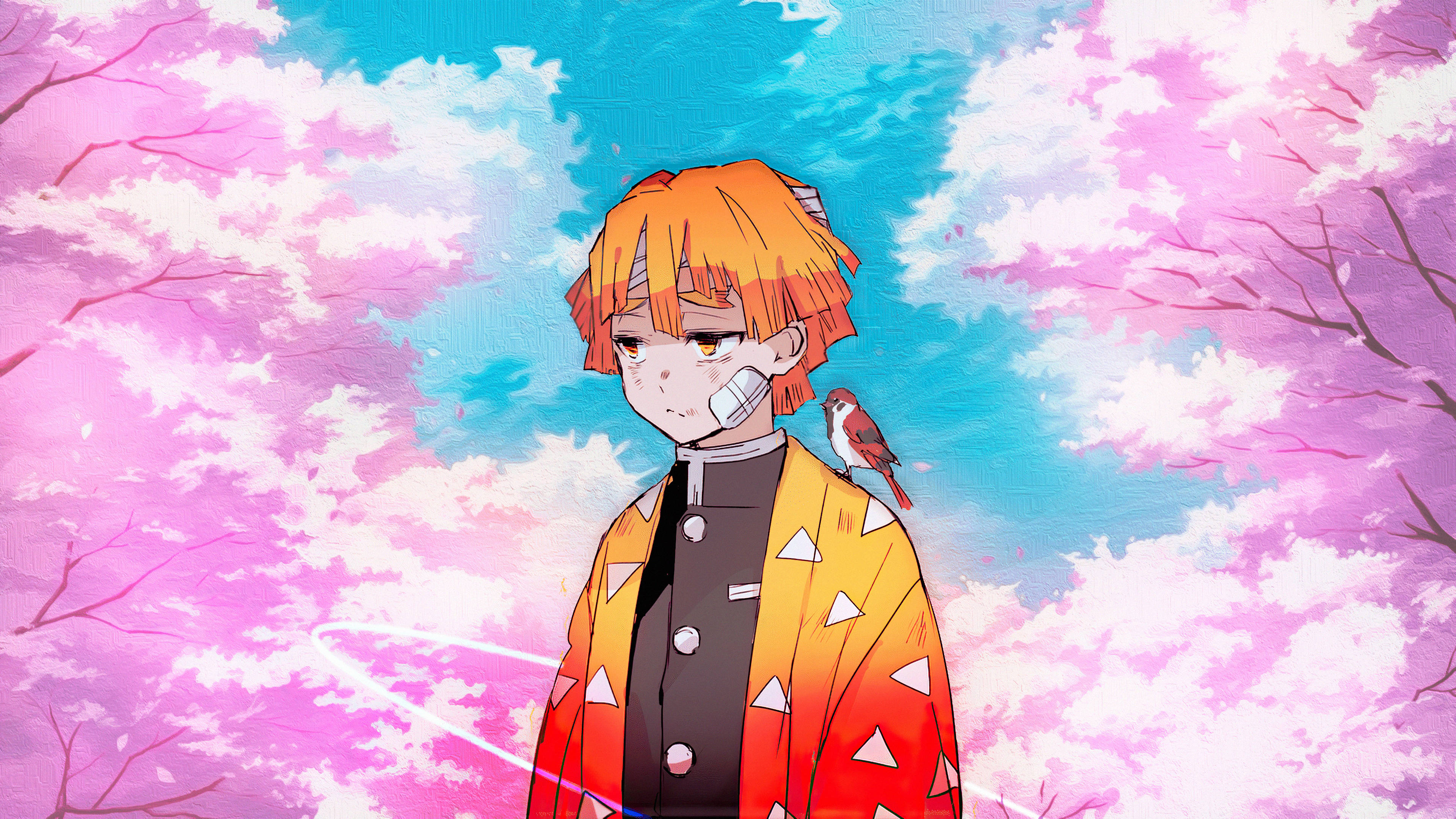 Zenitsu triste de Demon Slayer Fondos de pantalla