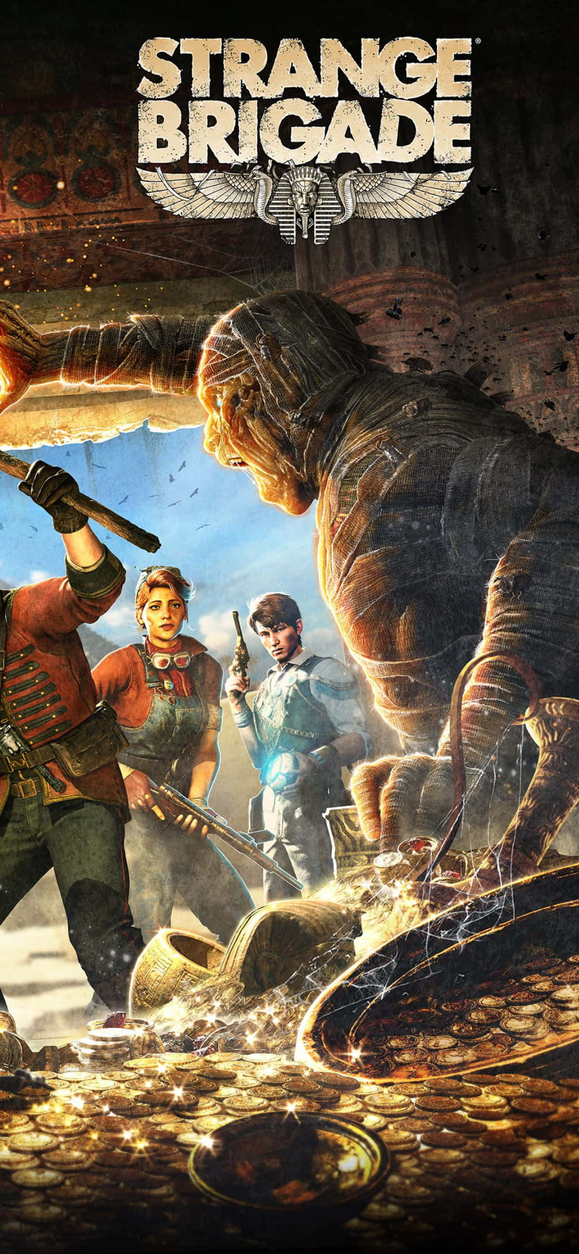 Zombi Guardando Tesoros Fondo de Strange Brigade para iPhone X Fondos de pantalla