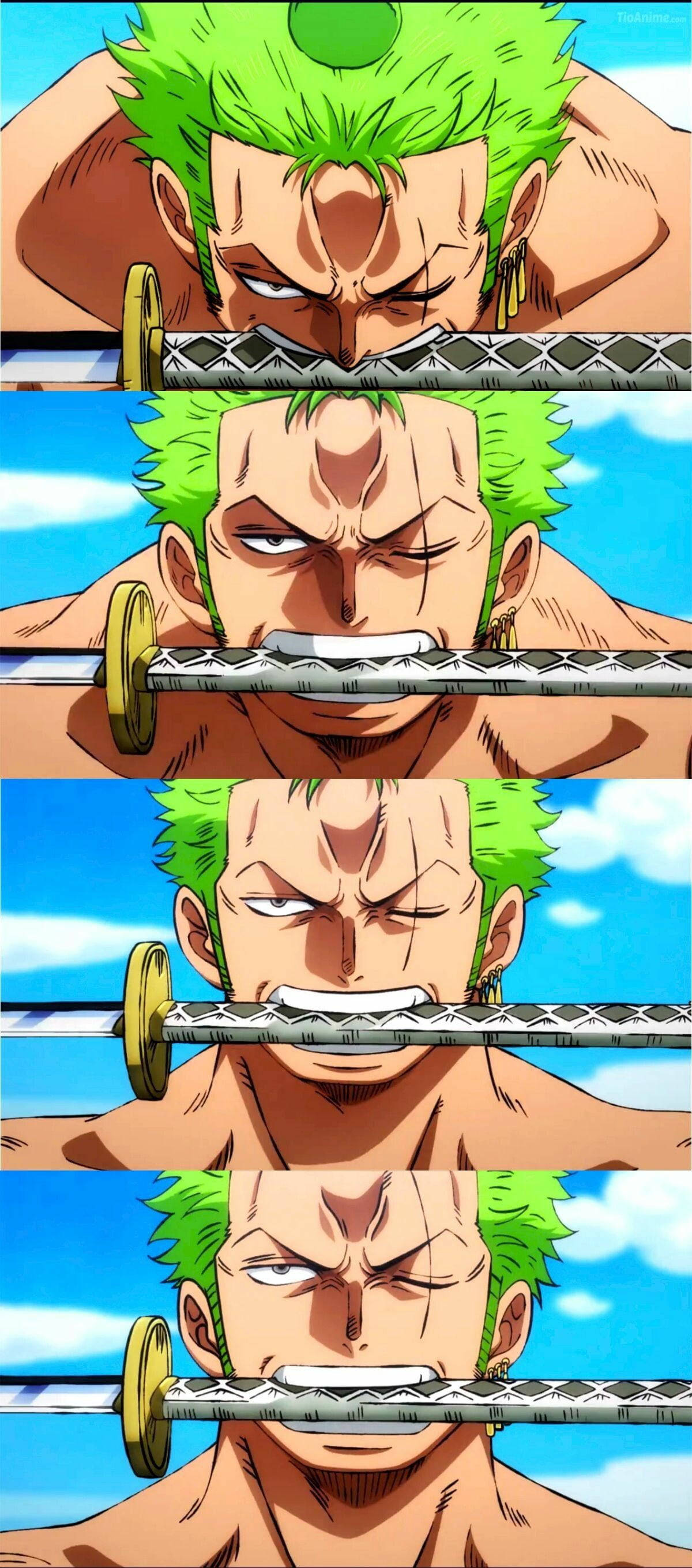 Zoro PFP Con Espada Collage Anime Fondos de pantalla