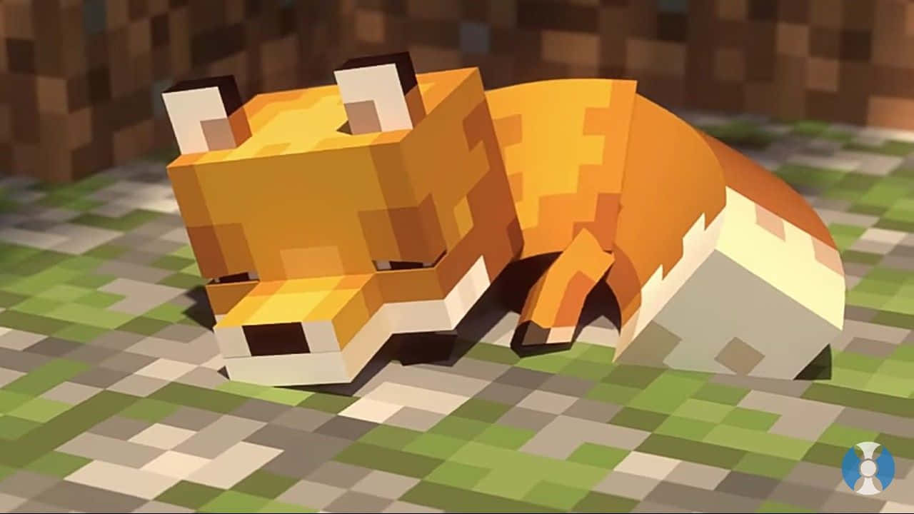 Zorro Durmiendo Lindo de Minecraft Fondos de pantalla