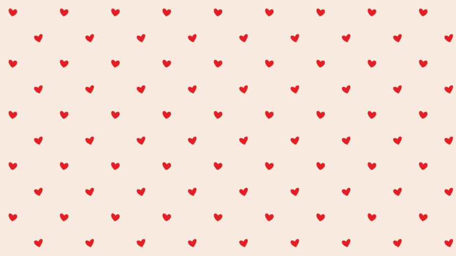 Fondo estético de corazones, estética rosa, fondo de corazones rojos, patrón, estética linda, preppy, estético, minimalista
