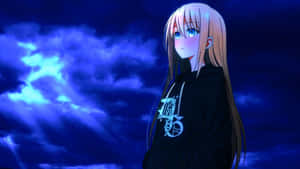 1920x1080 Chica Anime Azul Oscuro — Azul oscuro aesthetic Fondos de pantalla