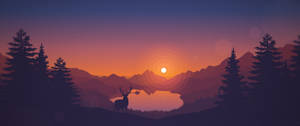 3440x1440 Valle del Atardecer Minimalista