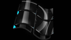 Fondo de pantalla 4K Ultra HD 3D de ventanas negras con logotipo de Windows 7