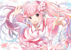 Sakura Miku — Kawaii rosa Fondos de pantalla