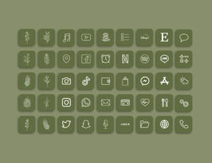 Fondo de pantalla de íconos de estética verde salvia — Estética verde GIF Fondos de pantalla