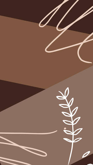 Fondo de pantalla abstracto floral beige marrón estético