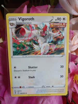 Acción Intensa con la Carta Pokémon Vigoroth — GIF de escritorio Fondos de pantalla