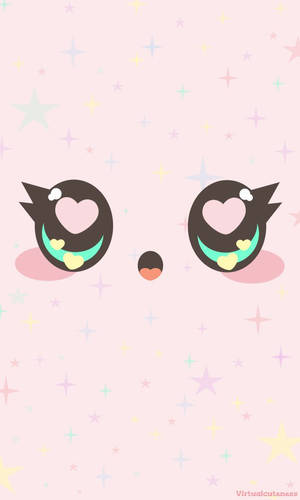 Fondo de pantalla de animalito kawaii rosa hembra.