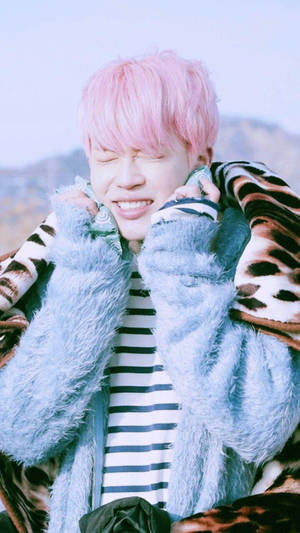 Adorable BTS Jimin con ropa de invierno — Lindo bts Fondos de pantalla