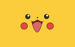 Fondo de pantalla de un lindo Pikachu amarillo sonriente en el anime de Pokémon.