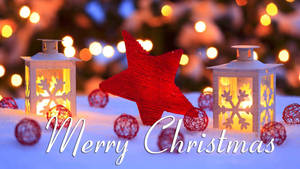 Fondo de pantalla de adorno navideño rojo en forma de estrella — Rojo navidad Fondos de pantalla