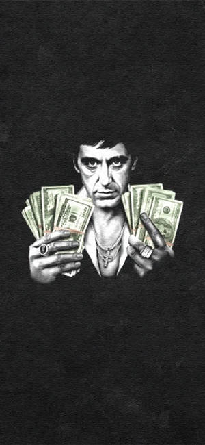 Al Pacino Scarface Fajo de Billetes — Galaxy S24 Fondos de pantalla
